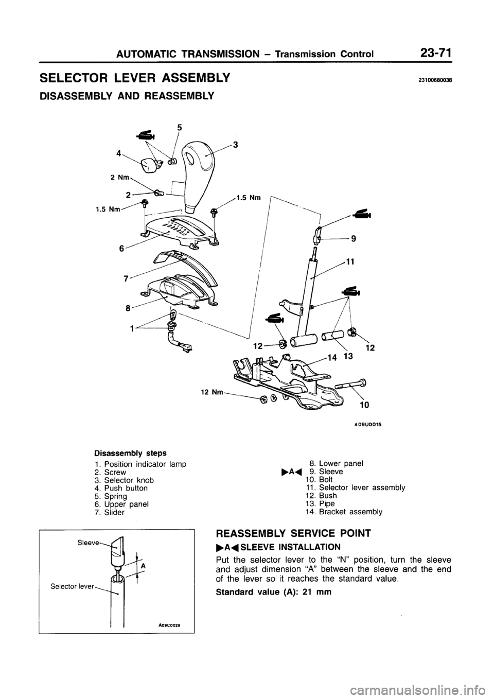 MITSUBISHI CARISMA 1996 Workshop Manual MITSUBISHI CARISMA 1996 Workshop Manual