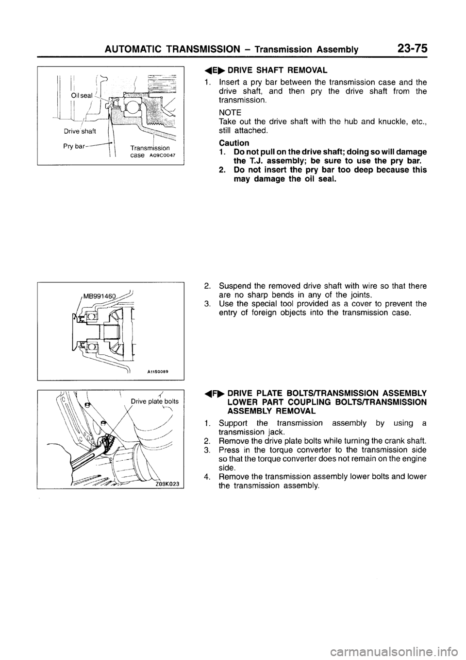 MITSUBISHI CARISMA 1996 Workshop Manual MITSUBISHI CARISMA 1996 Workshop Manual