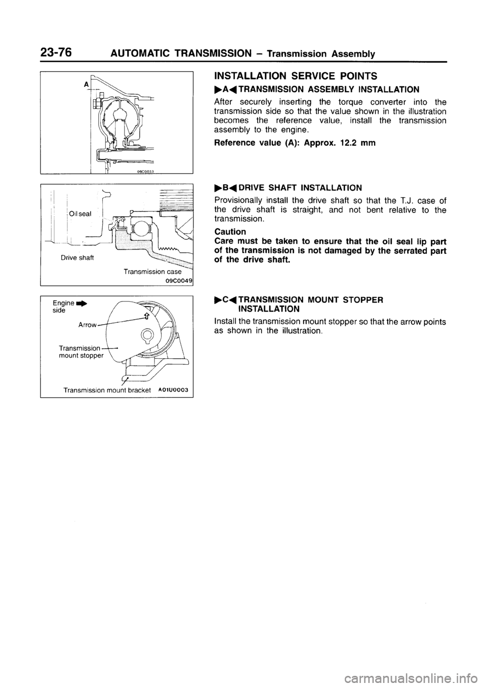 MITSUBISHI CARISMA 1996 Workshop Manual MITSUBISHI CARISMA 1996 Workshop Manual