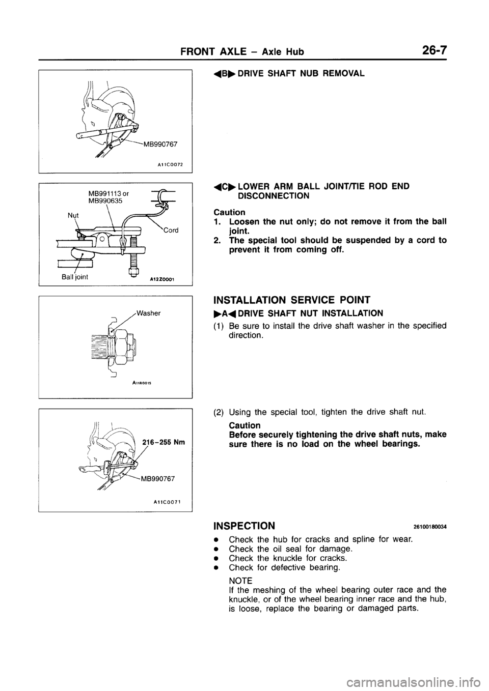 MITSUBISHI CARISMA 1996 Workshop Manual MITSUBISHI CARISMA 1996 Workshop Manual