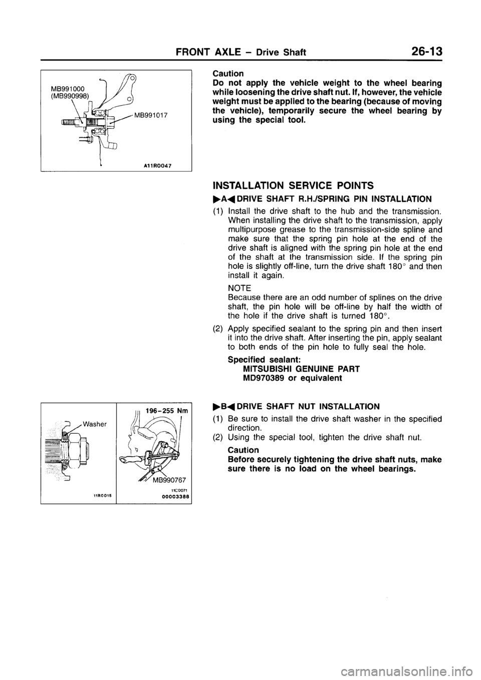 MITSUBISHI CARISMA 1996 Workshop Manual MITSUBISHI CARISMA 1996 Workshop Manual