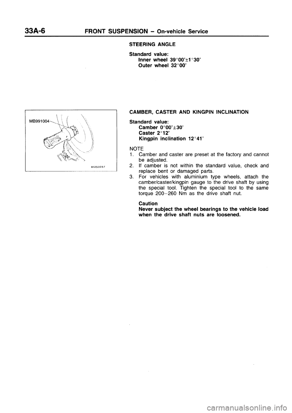 MITSUBISHI CARISMA 1996 Workshop Manual MITSUBISHI CARISMA 1996 Workshop Manual