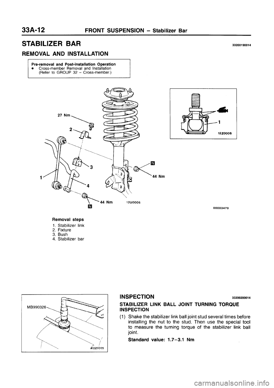 MITSUBISHI CARISMA 1996 Workshop Manual MITSUBISHI CARISMA 1996 Workshop Manual
