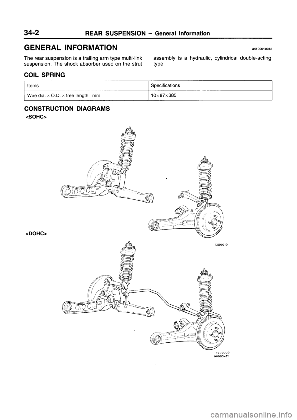 MITSUBISHI CARISMA 1996 Workshop Manual MITSUBISHI CARISMA 1996 Workshop Manual