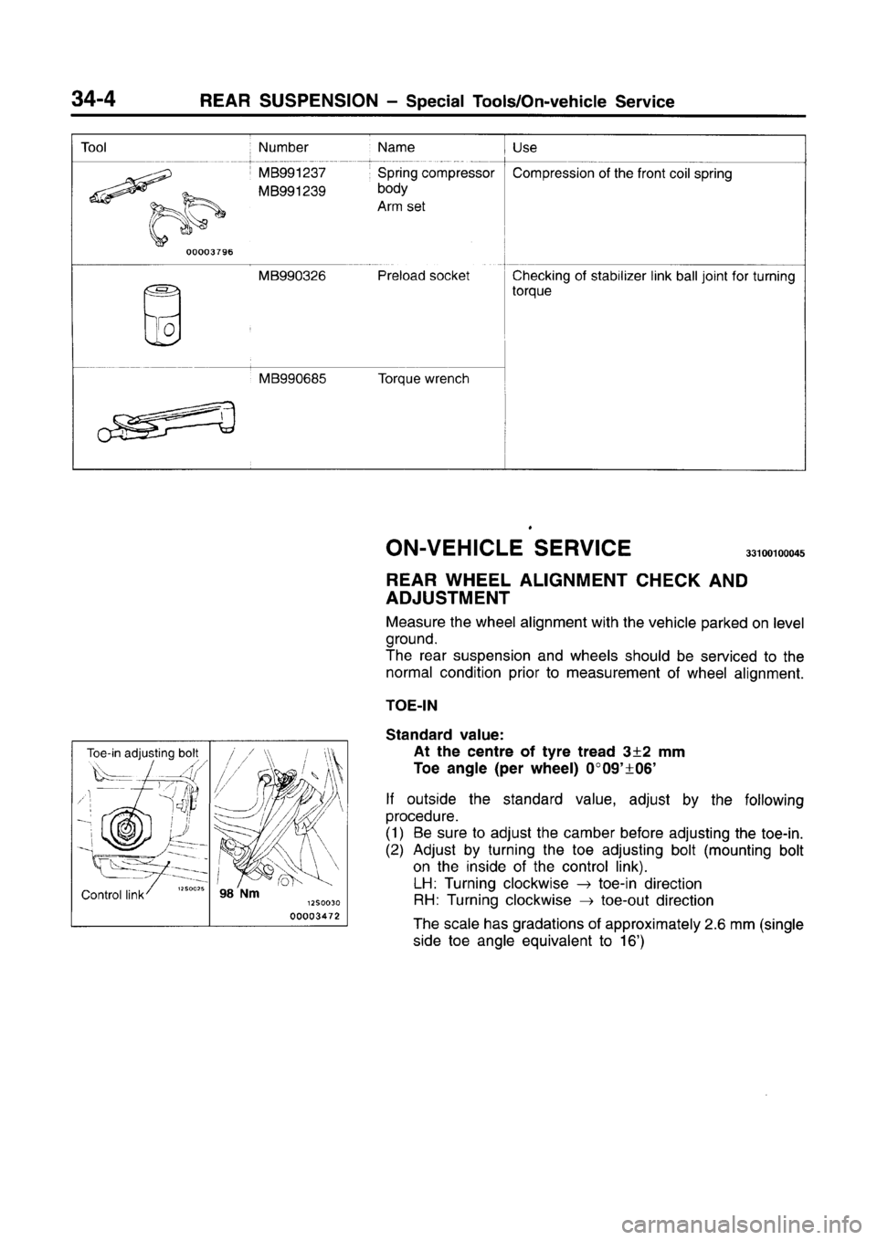 MITSUBISHI CARISMA 1996 Workshop Manual MITSUBISHI CARISMA 1996 Workshop Manual