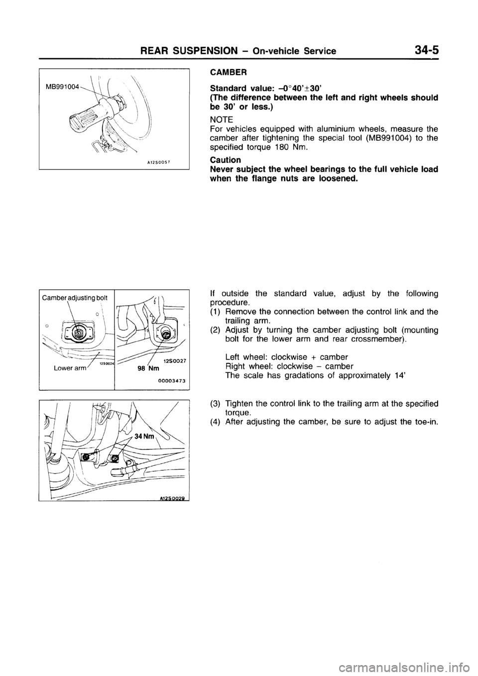 MITSUBISHI CARISMA 1996 Workshop Manual MITSUBISHI CARISMA 1996 Workshop Manual