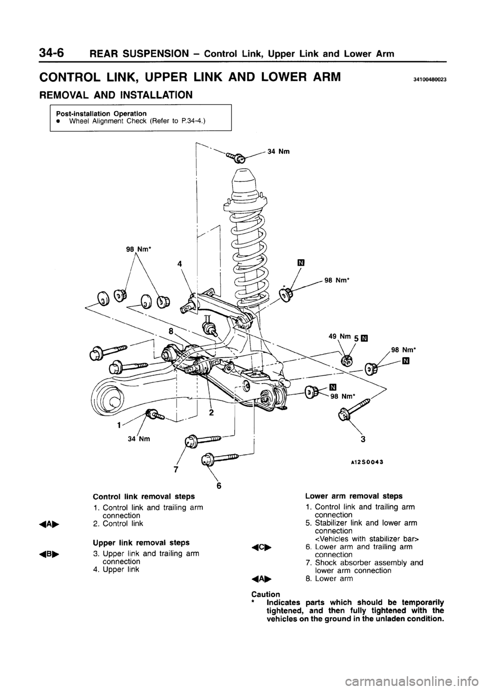 MITSUBISHI CARISMA 1996 Workshop Manual MITSUBISHI CARISMA 1996 Workshop Manual