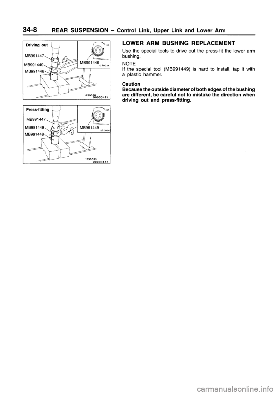 MITSUBISHI CARISMA 1996 Workshop Manual MITSUBISHI CARISMA 1996 Workshop Manual