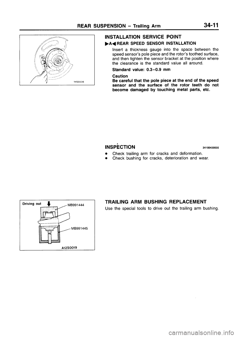 MITSUBISHI CARISMA 1996 Workshop Manual MITSUBISHI CARISMA 1996 Workshop Manual