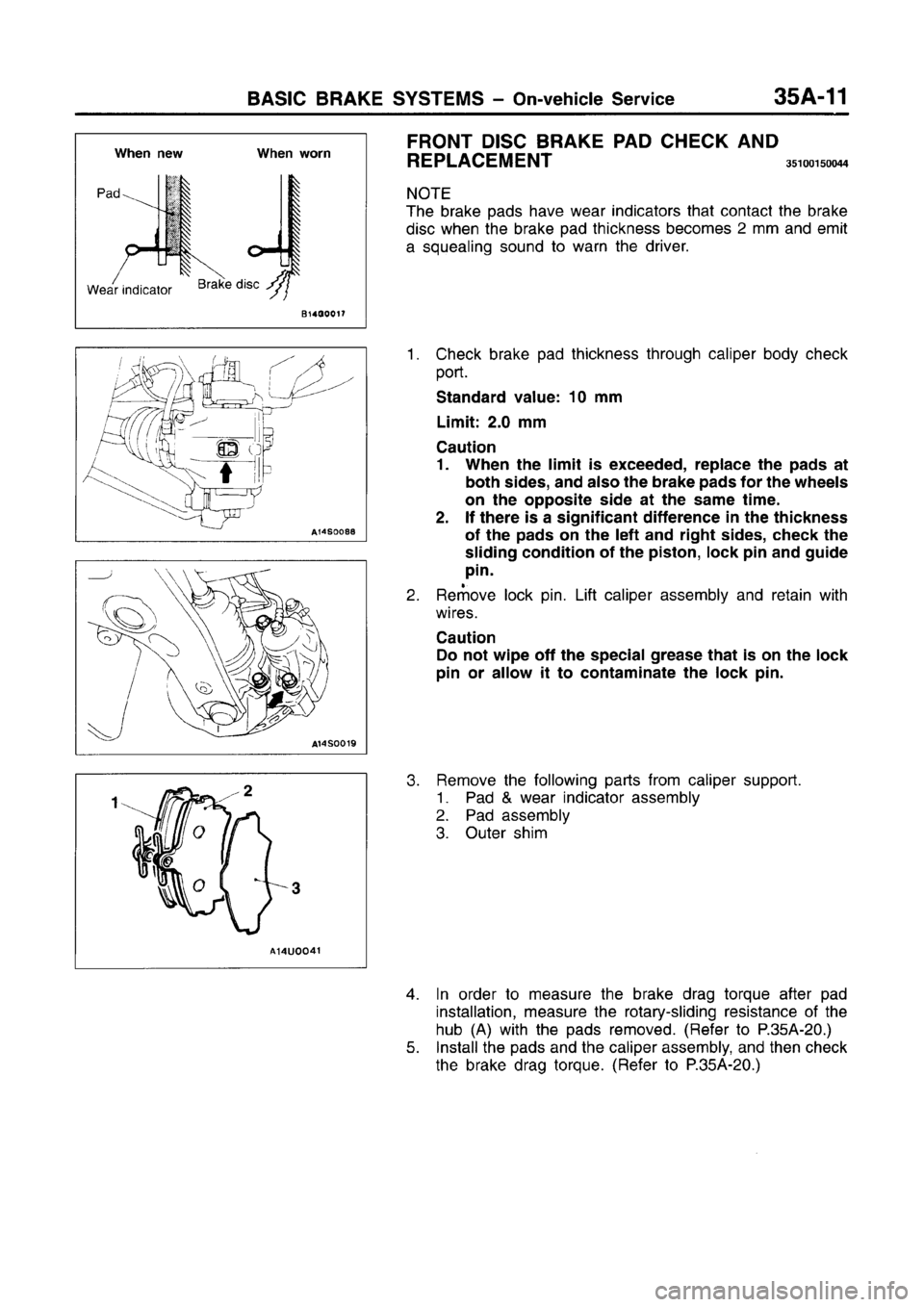 MITSUBISHI CARISMA 1996 Workshop Manual MITSUBISHI CARISMA 1996 Workshop Manual
