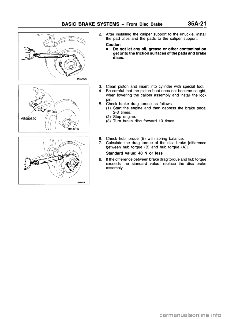 MITSUBISHI CARISMA 1996 Workshop Manual MITSUBISHI CARISMA 1996 Workshop Manual
