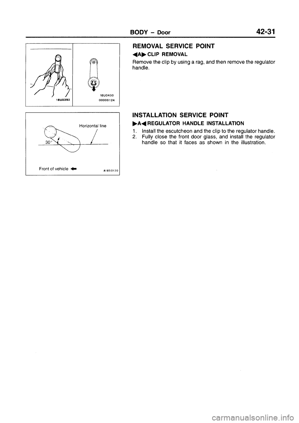 MITSUBISHI CARISMA 1996 Workshop Manual MITSUBISHI CARISMA 1996 Workshop Manual