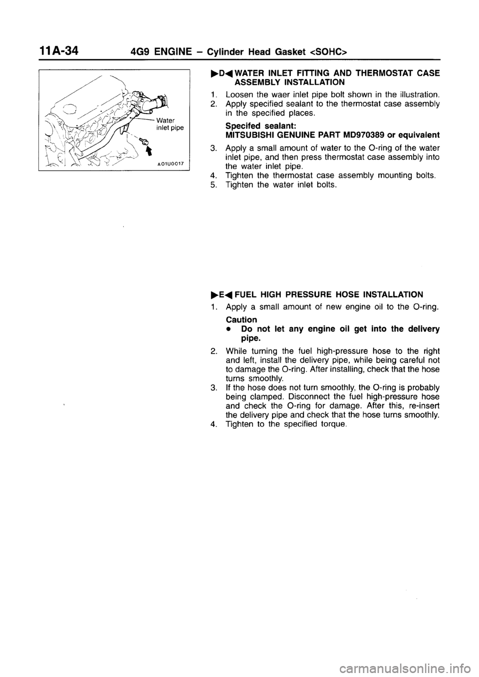 MITSUBISHI CARISMA 1996 Repair Manual MITSUBISHI CARISMA 1996 Repair Manual