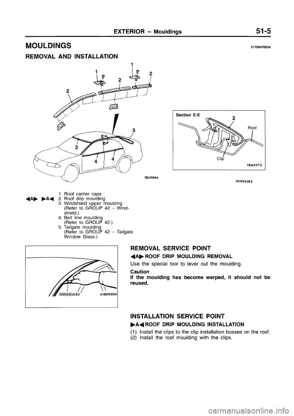 MITSUBISHI CARISMA 1996 Workshop Manual MITSUBISHI CARISMA 1996 Workshop Manual