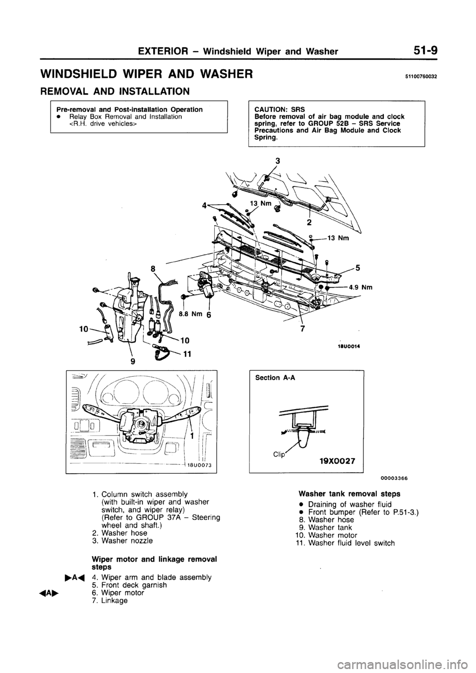 MITSUBISHI CARISMA 1996 Workshop Manual MITSUBISHI CARISMA 1996 Workshop Manual