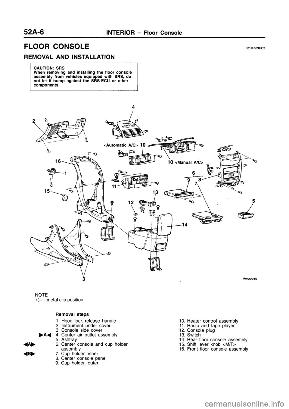 MITSUBISHI CARISMA 1996 Workshop Manual MITSUBISHI CARISMA 1996 Workshop Manual