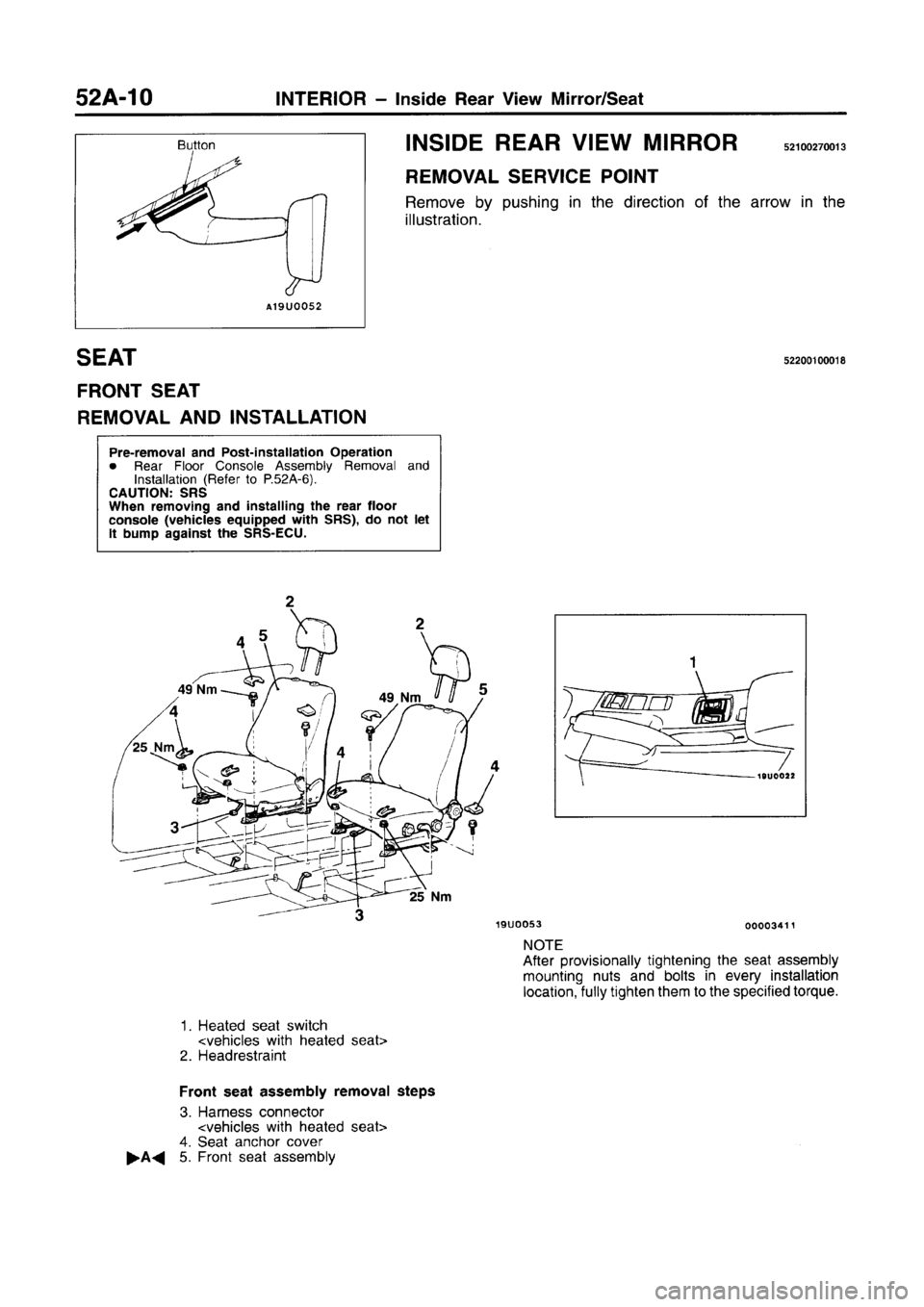 MITSUBISHI CARISMA 1996 Workshop Manual MITSUBISHI CARISMA 1996 Workshop Manual