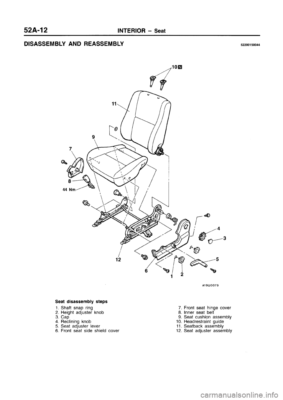 MITSUBISHI CARISMA 1996 Workshop Manual MITSUBISHI CARISMA 1996 Workshop Manual