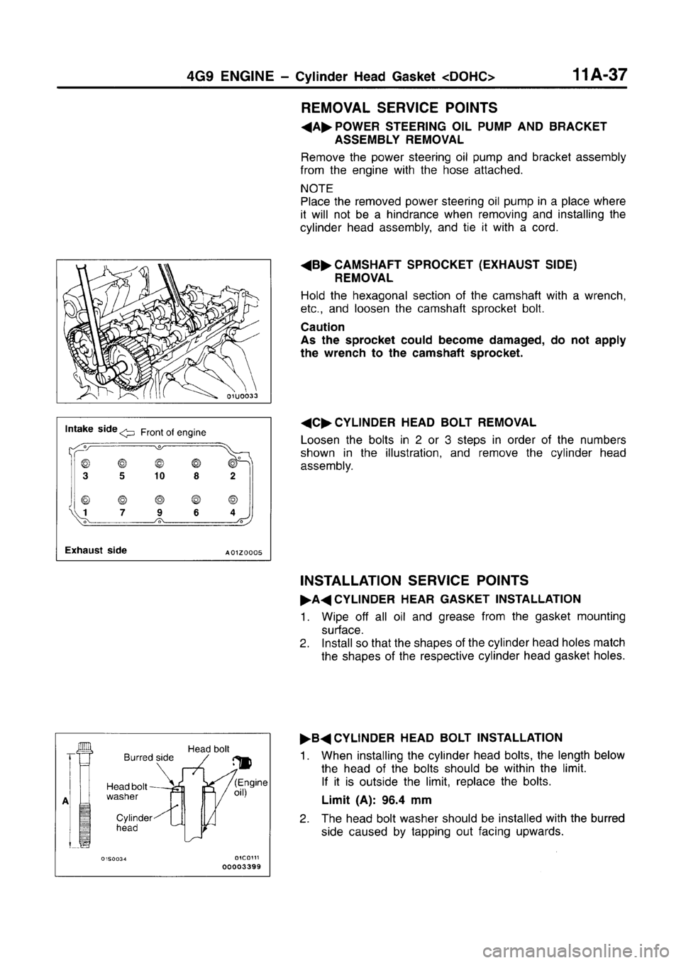 MITSUBISHI CARISMA 1996 Repair Manual MITSUBISHI CARISMA 1996 Repair Manual
