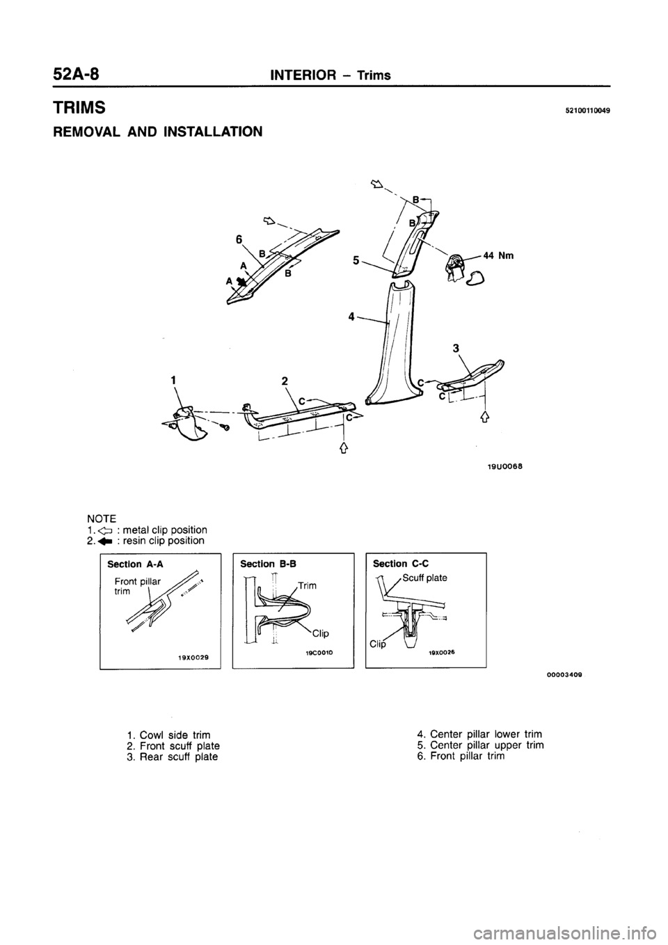 MITSUBISHI CARISMA 1996 Workshop Manual MITSUBISHI CARISMA 1996 Workshop Manual