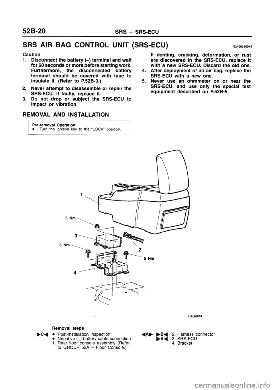 MITSUBISHI CARISMA 1996 Workshop Manual MITSUBISHI CARISMA 1996 Workshop Manual