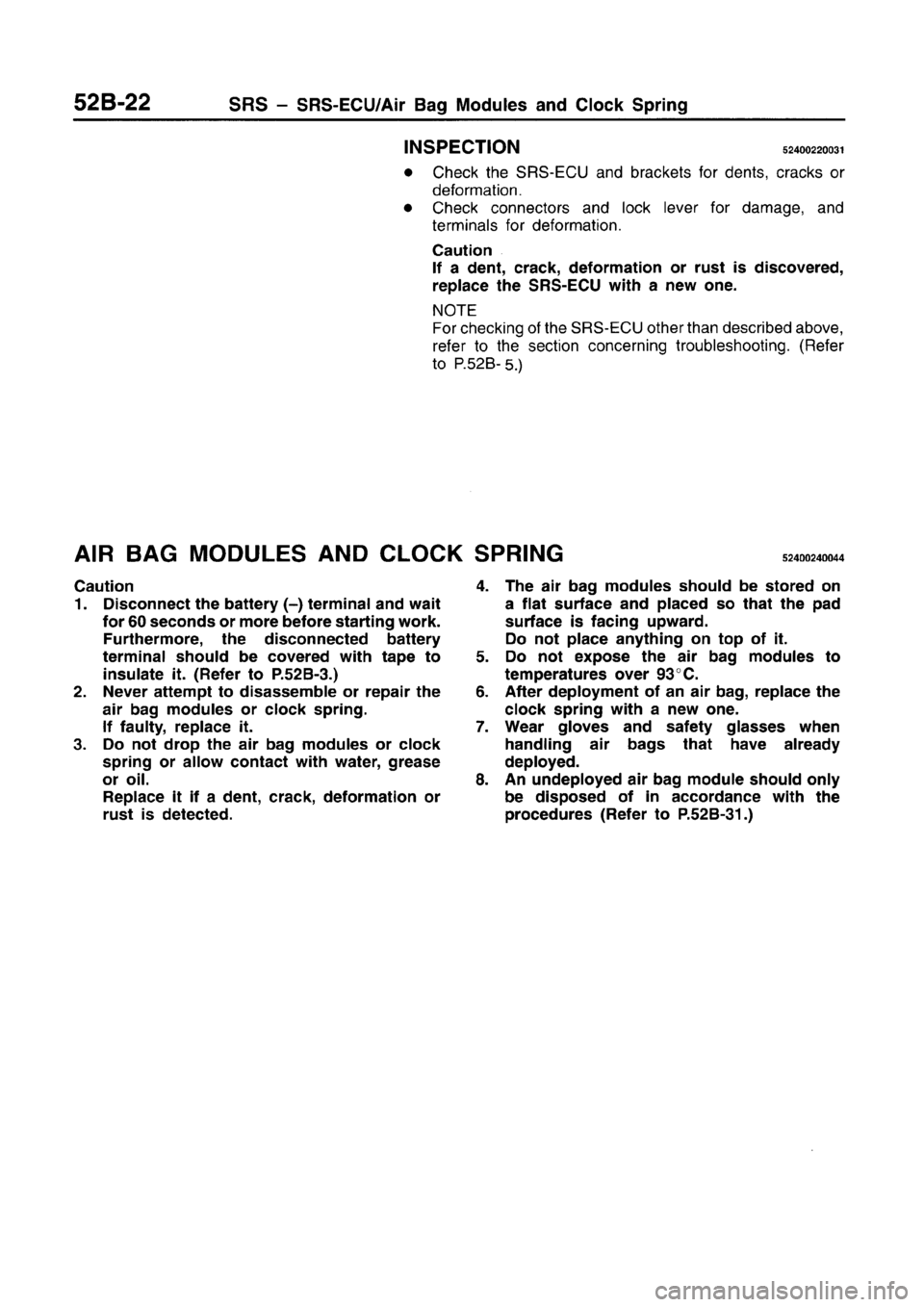 MITSUBISHI CARISMA 1996 Workshop Manual MITSUBISHI CARISMA 1996 Workshop Manual
