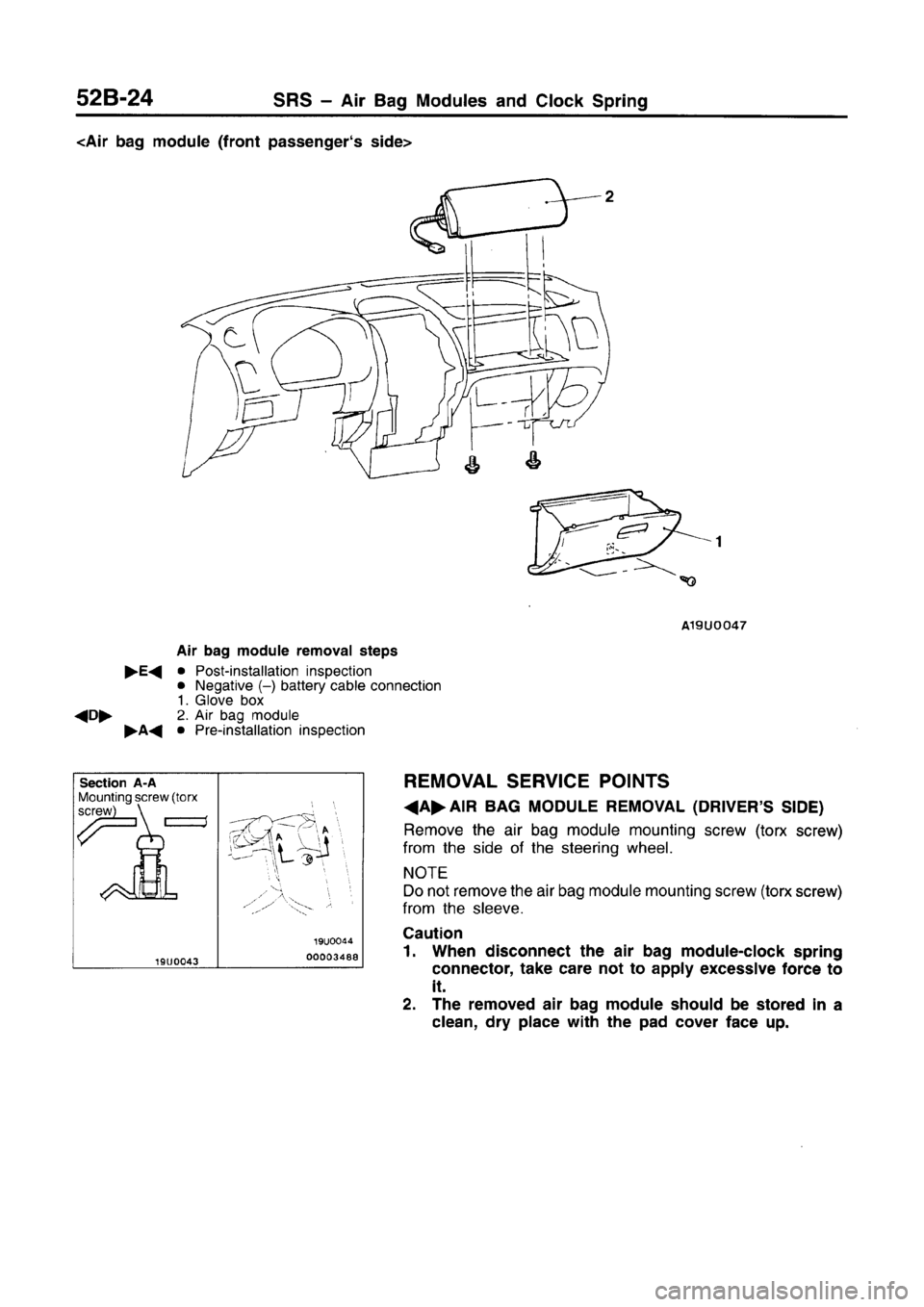 MITSUBISHI CARISMA 1996 Workshop Manual MITSUBISHI CARISMA 1996 Workshop Manual