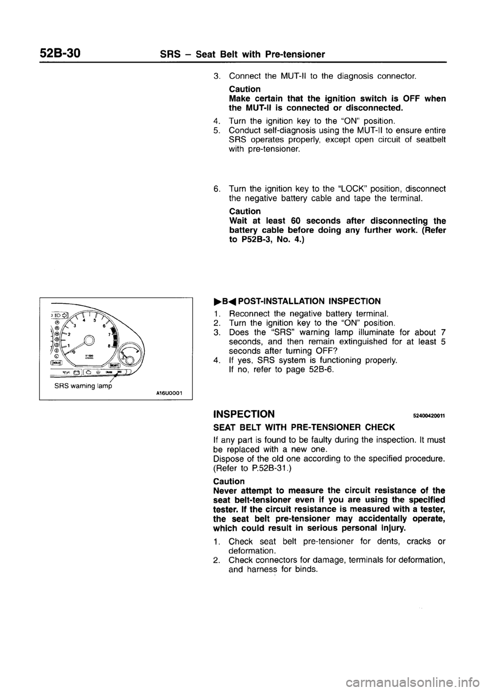 MITSUBISHI CARISMA 1996 Workshop Manual MITSUBISHI CARISMA 1996 Workshop Manual