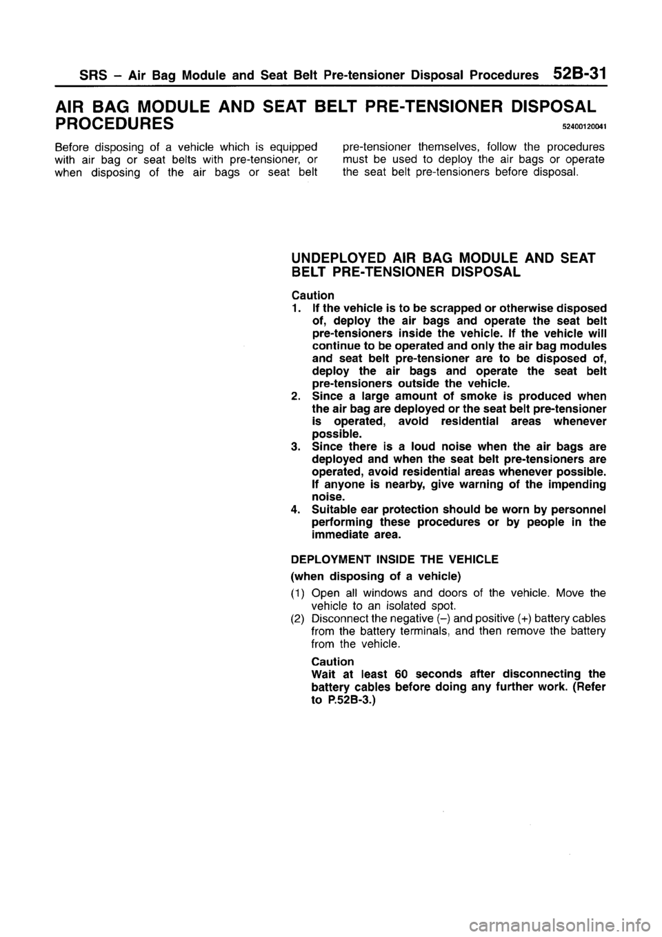 MITSUBISHI CARISMA 1996 Workshop Manual MITSUBISHI CARISMA 1996 Workshop Manual