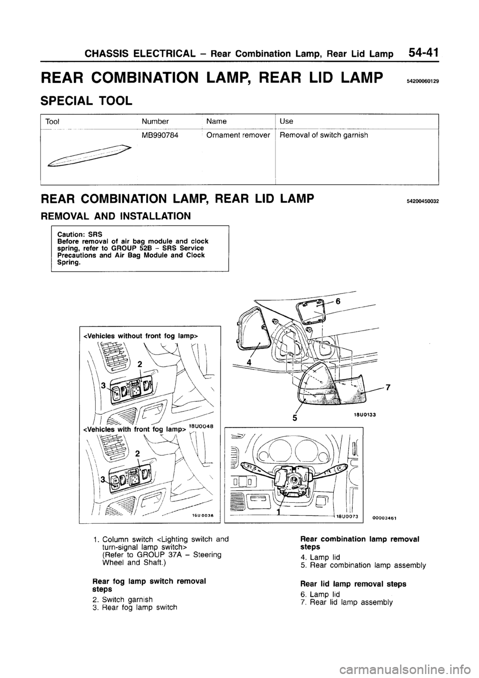 MITSUBISHI CARISMA 1996 Workshop Manual MITSUBISHI CARISMA 1996 Workshop Manual