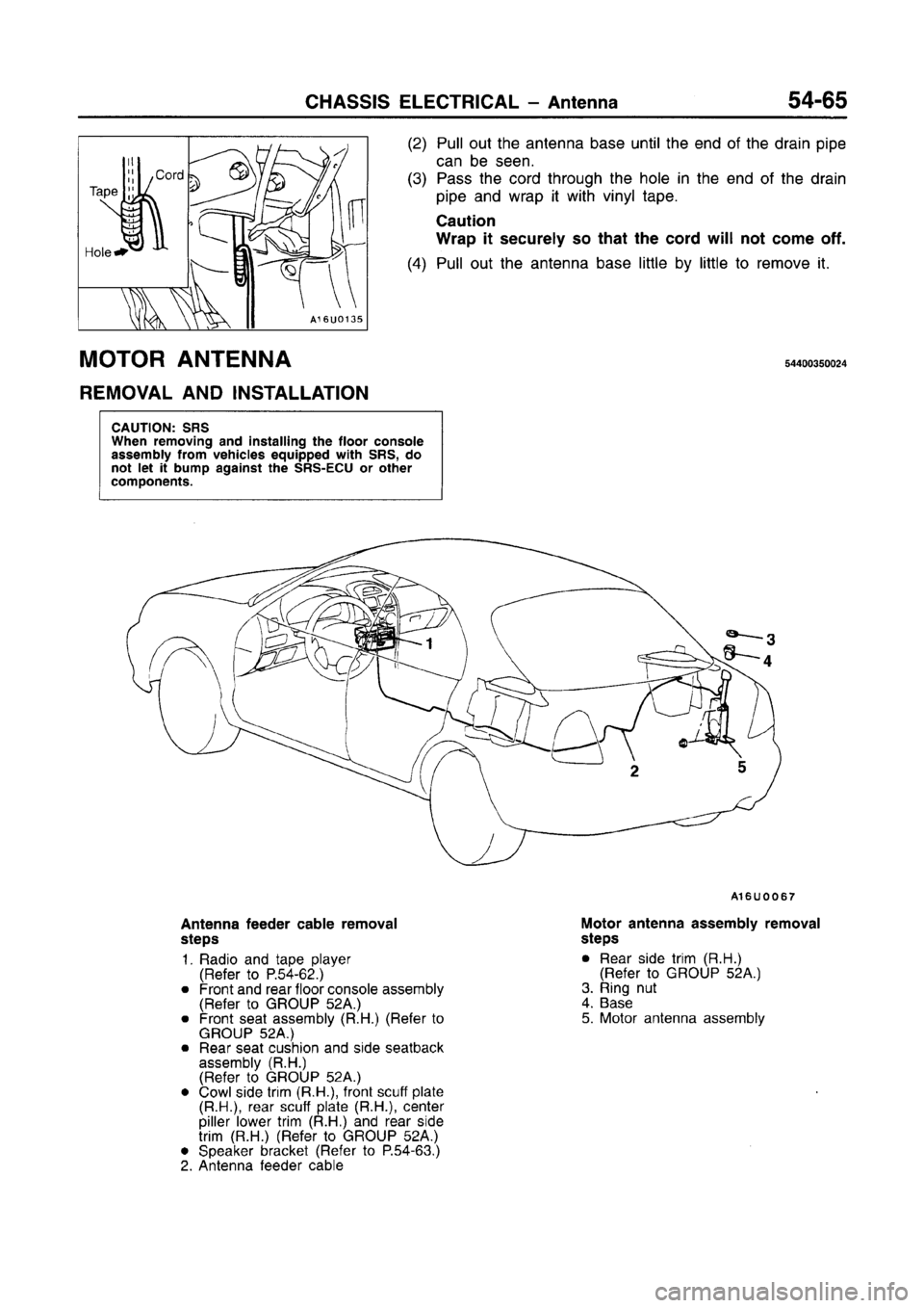 MITSUBISHI CARISMA 1996 Workshop Manual MITSUBISHI CARISMA 1996 Workshop Manual