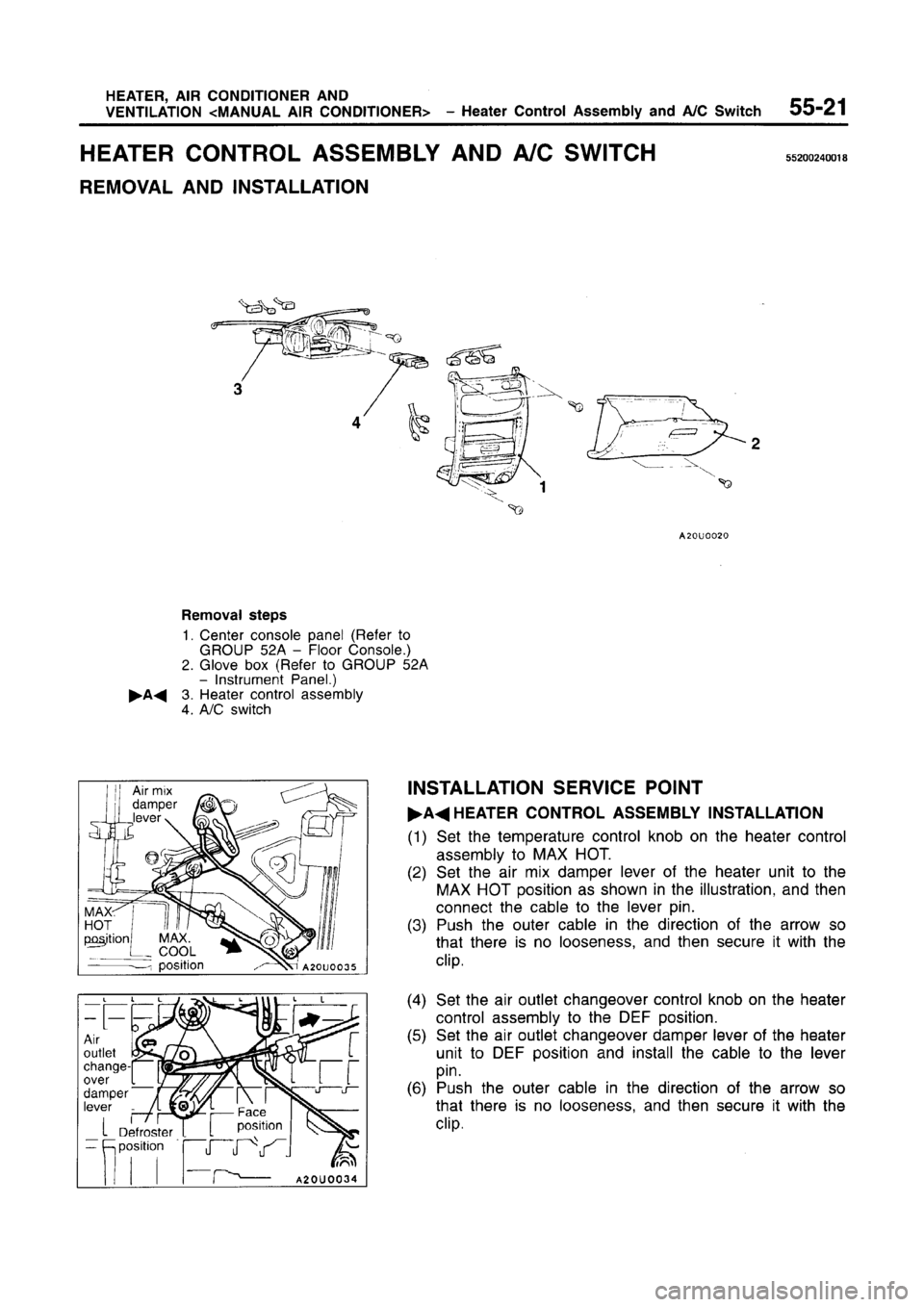 MITSUBISHI CARISMA 1996 Workshop Manual MITSUBISHI CARISMA 1996 Workshop Manual