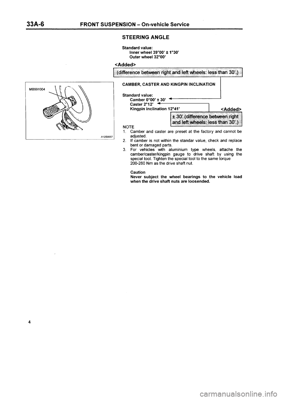 MITSUBISHI CARISMA 1996 Workshop Manual MITSUBISHI CARISMA 1996 Workshop Manual