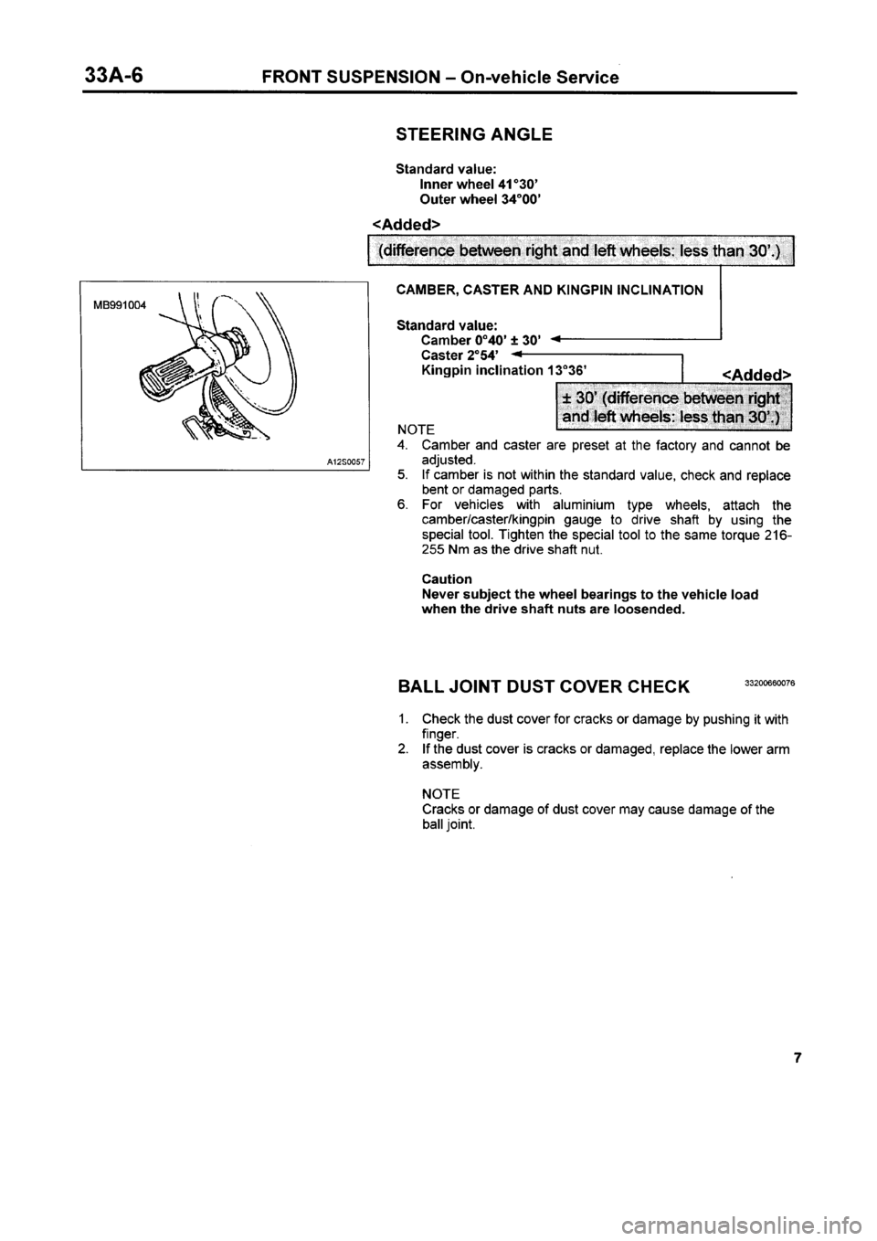 MITSUBISHI CARISMA 1996 Workshop Manual MITSUBISHI CARISMA 1996 Workshop Manual