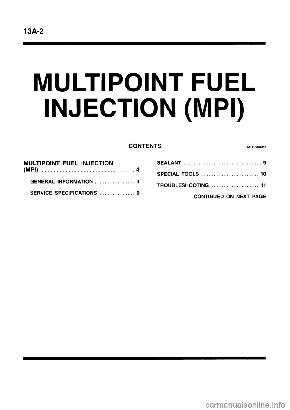 MITSUBISHI CARISMA 1996 Owners Manual MITSUBISHI CARISMA 1996 Owners Manual