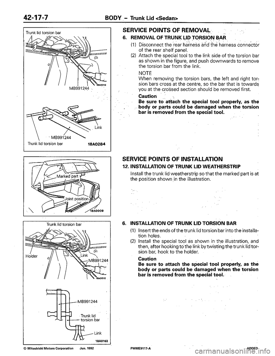 MITSUBISHI COLT 1992 Workshop Manual MITSUBISHI COLT 1992 Workshop Manual