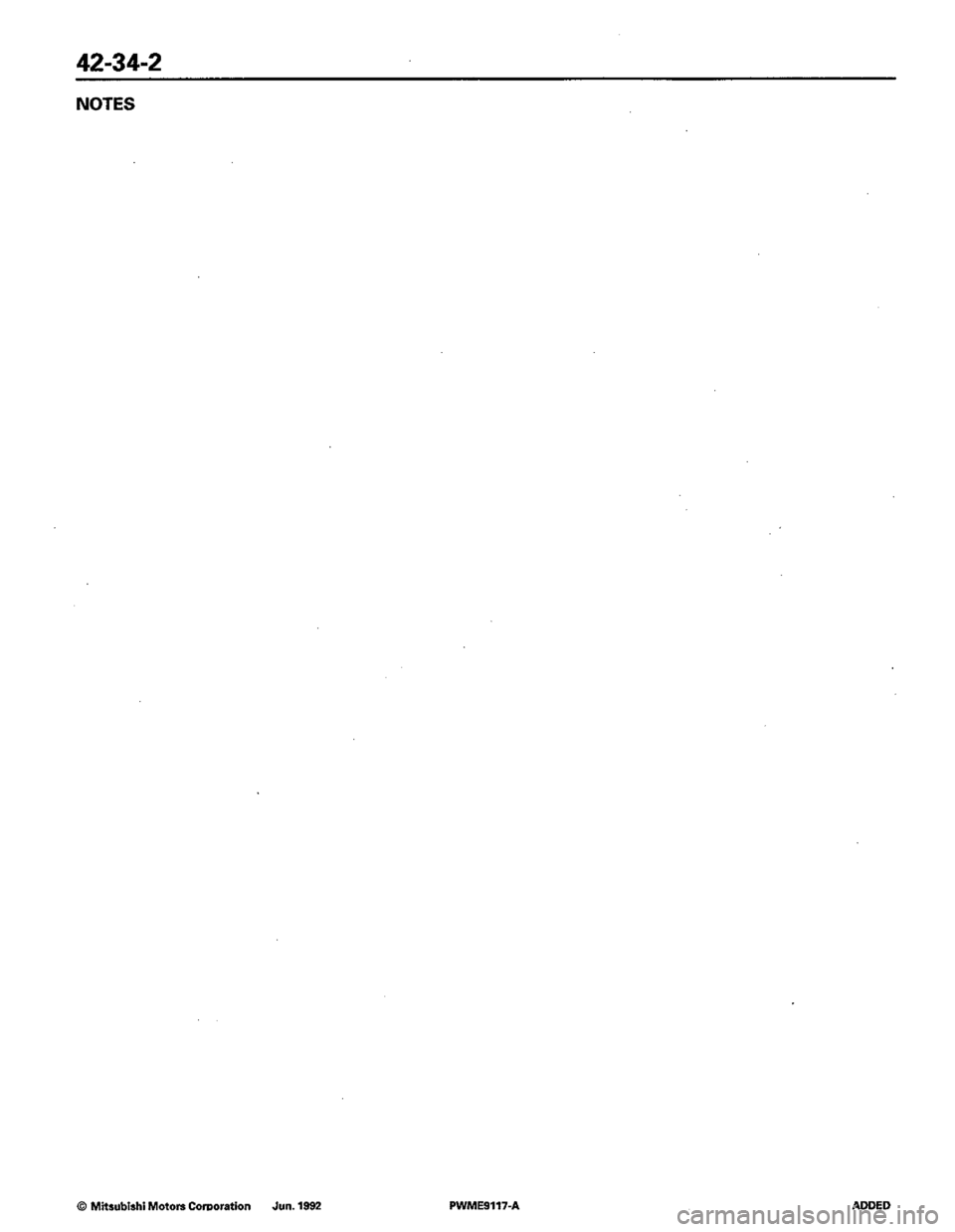 MITSUBISHI COLT 1992  Workshop Manual 