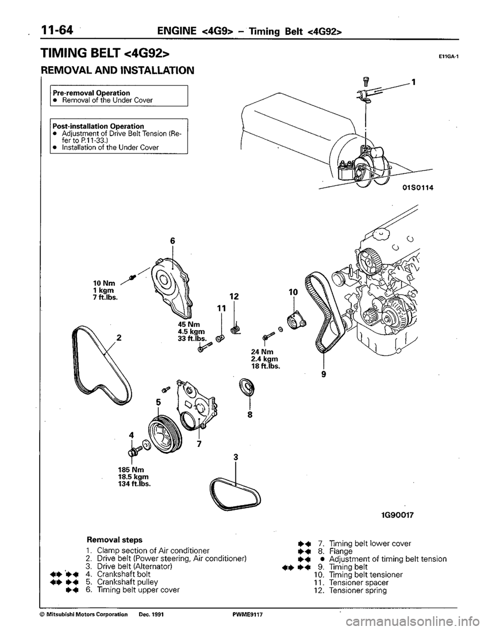 MITSUBISHI COLT 1992 Workshop Manual MITSUBISHI COLT 1992 Workshop Manual