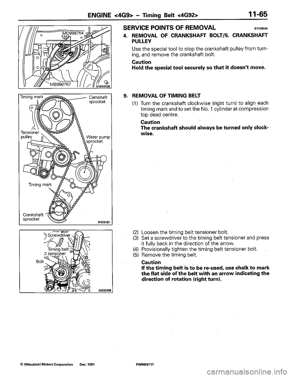 MITSUBISHI COLT 1992 Workshop Manual MITSUBISHI COLT 1992 Workshop Manual