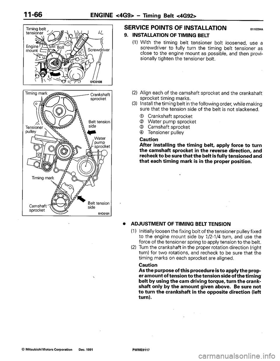 MITSUBISHI COLT 1992 Workshop Manual MITSUBISHI COLT 1992 Workshop Manual