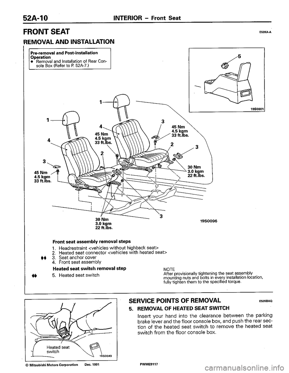MITSUBISHI COLT 1992 Workshop Manual MITSUBISHI COLT 1992 Workshop Manual