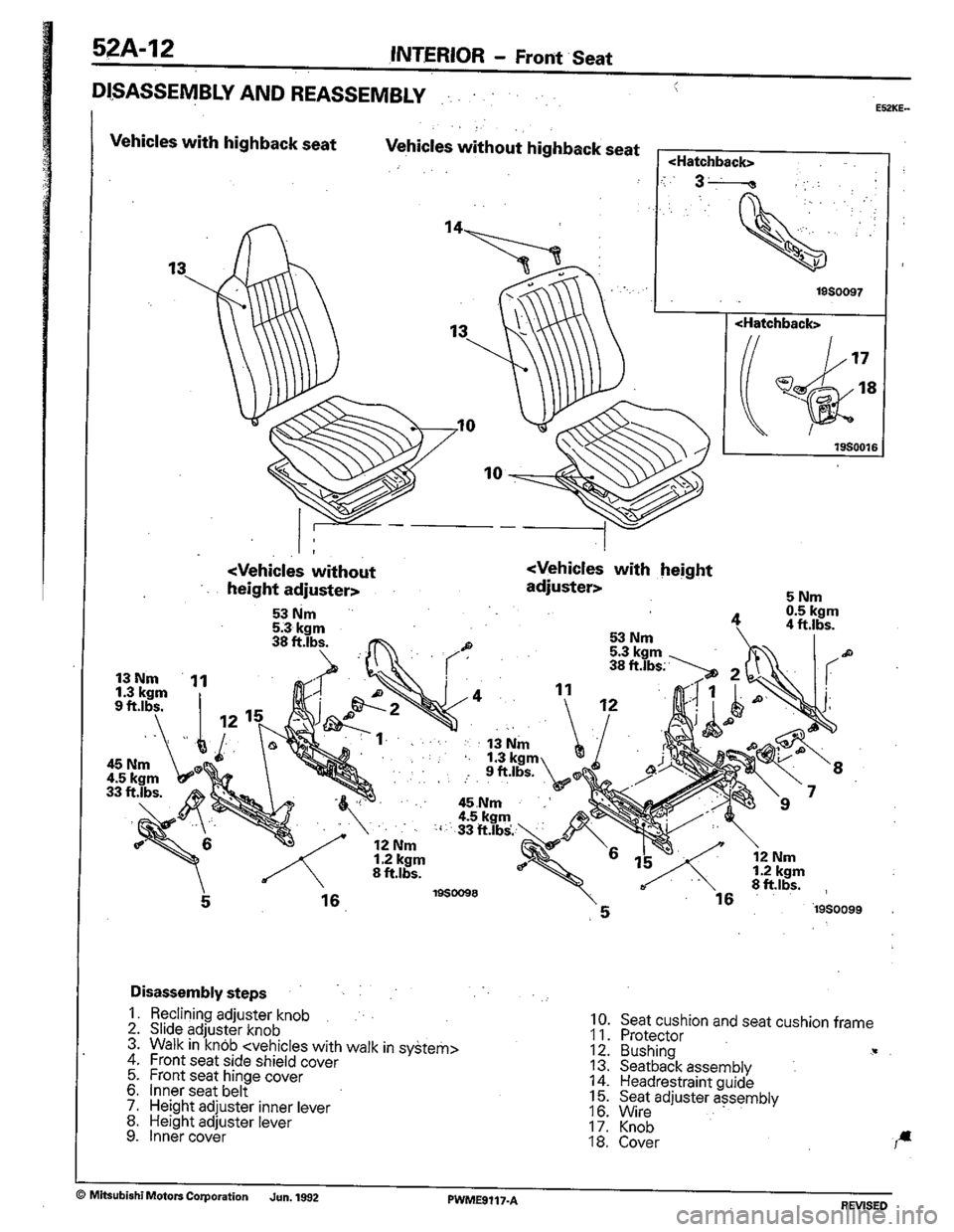 MITSUBISHI COLT 1992 Workshop Manual MITSUBISHI COLT 1992 Workshop Manual