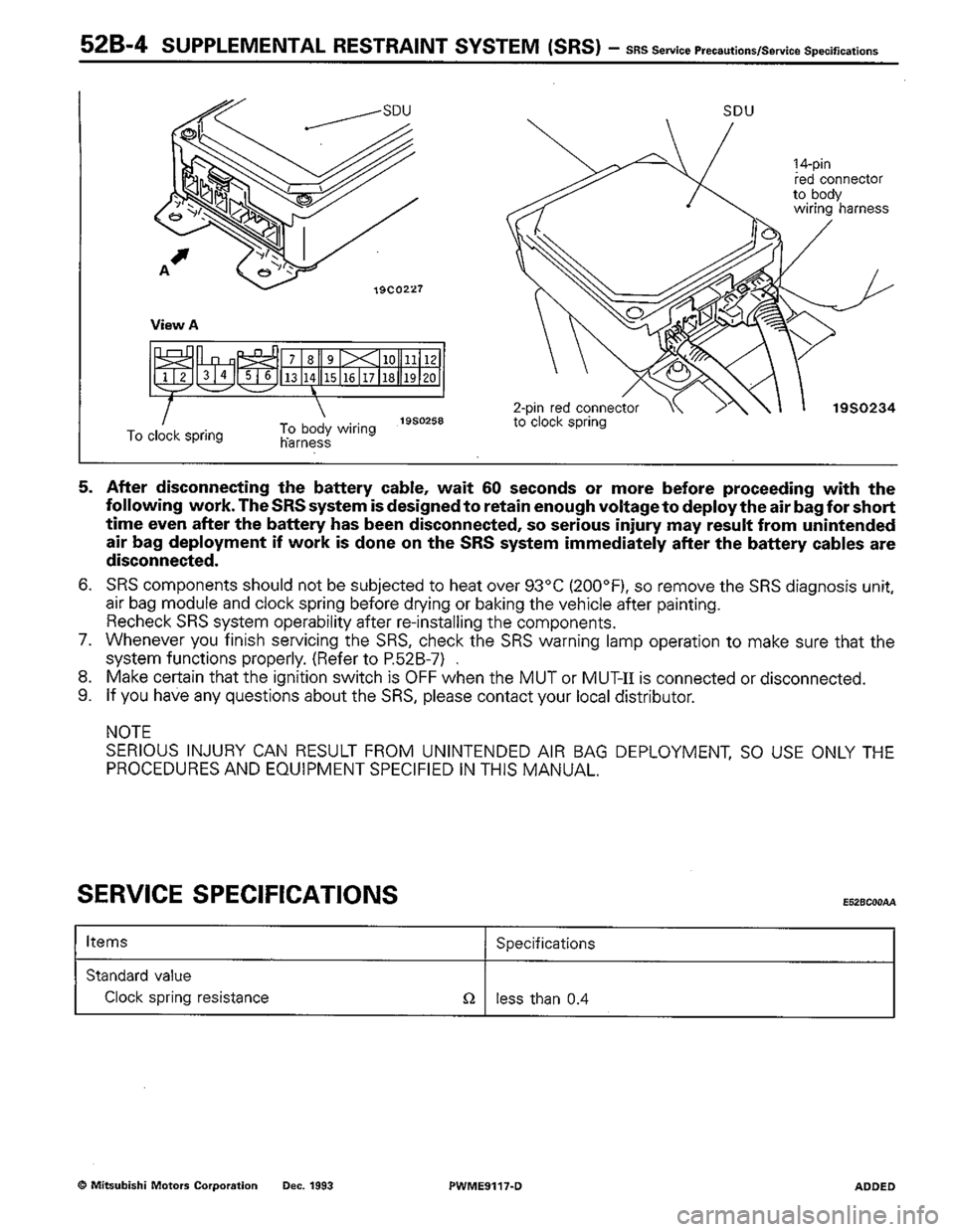 MITSUBISHI COLT 1992 Workshop Manual MITSUBISHI COLT 1992 Workshop Manual
