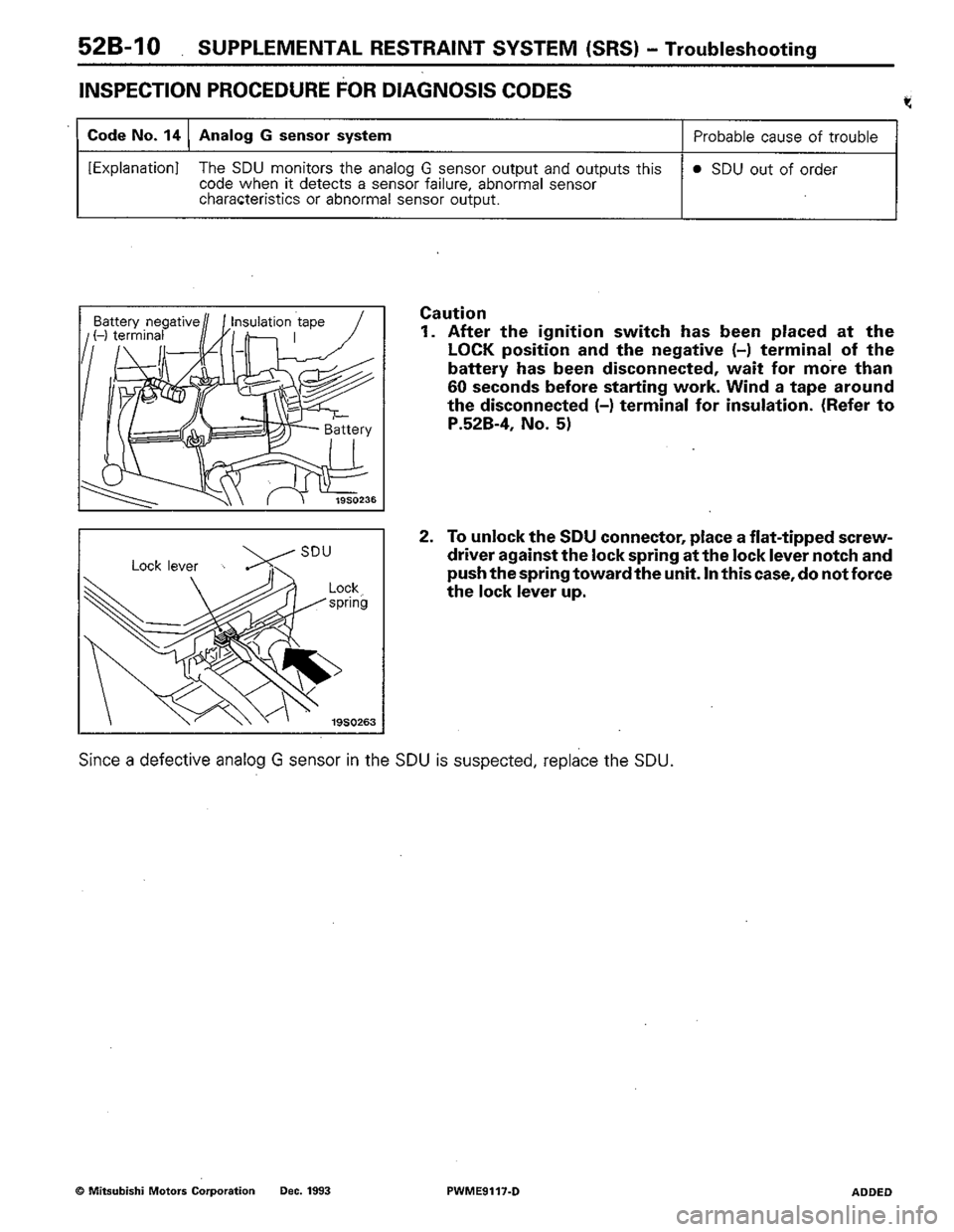 MITSUBISHI COLT 1992 Workshop Manual MITSUBISHI COLT 1992 Workshop Manual
