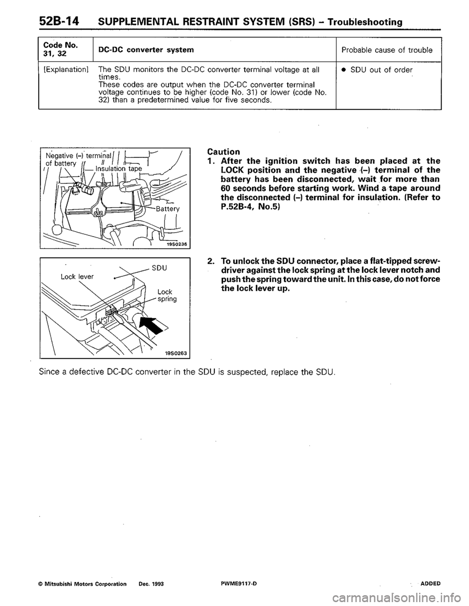 MITSUBISHI COLT 1992 Workshop Manual MITSUBISHI COLT 1992 Workshop Manual