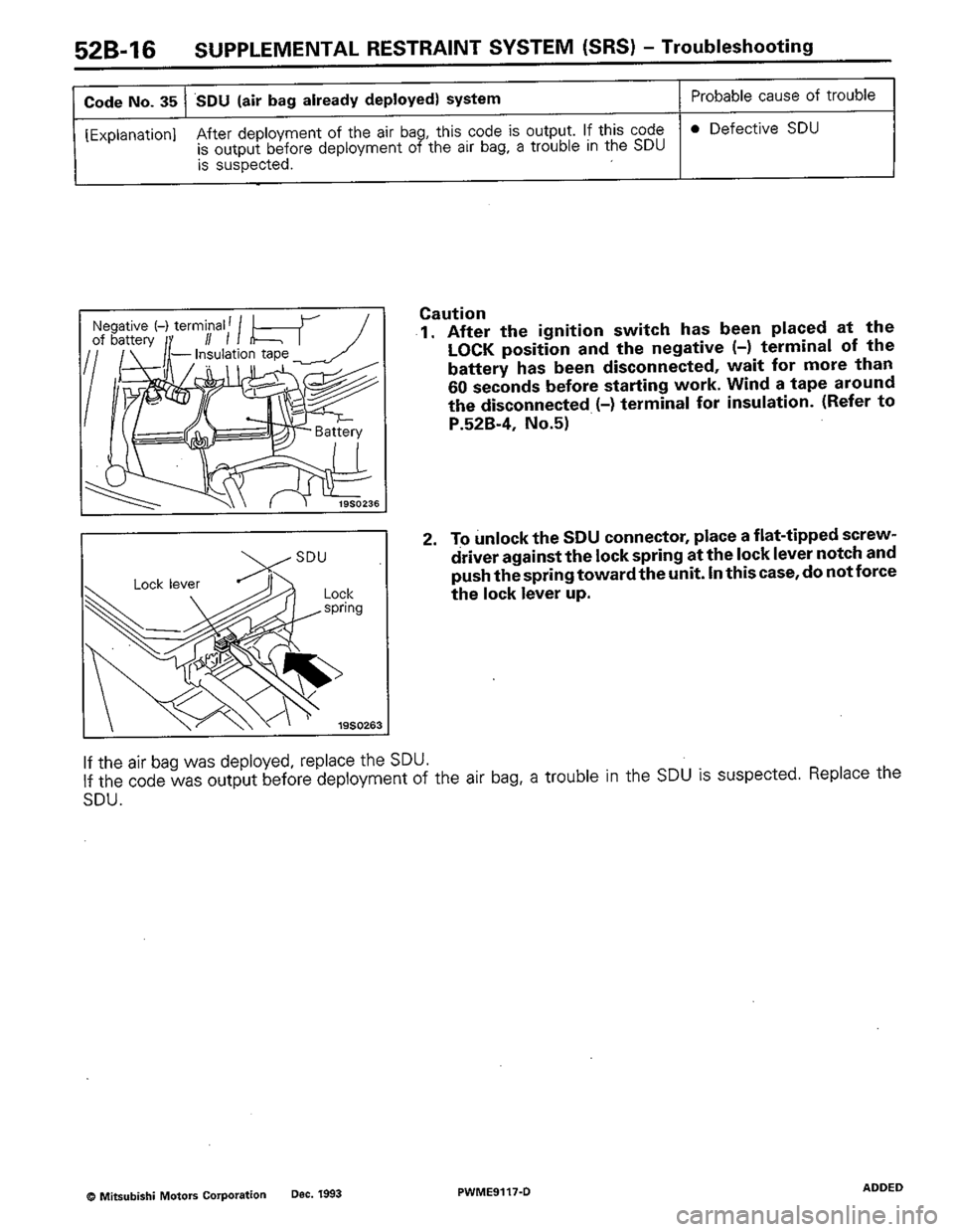 MITSUBISHI COLT 1992 Workshop Manual MITSUBISHI COLT 1992 Workshop Manual