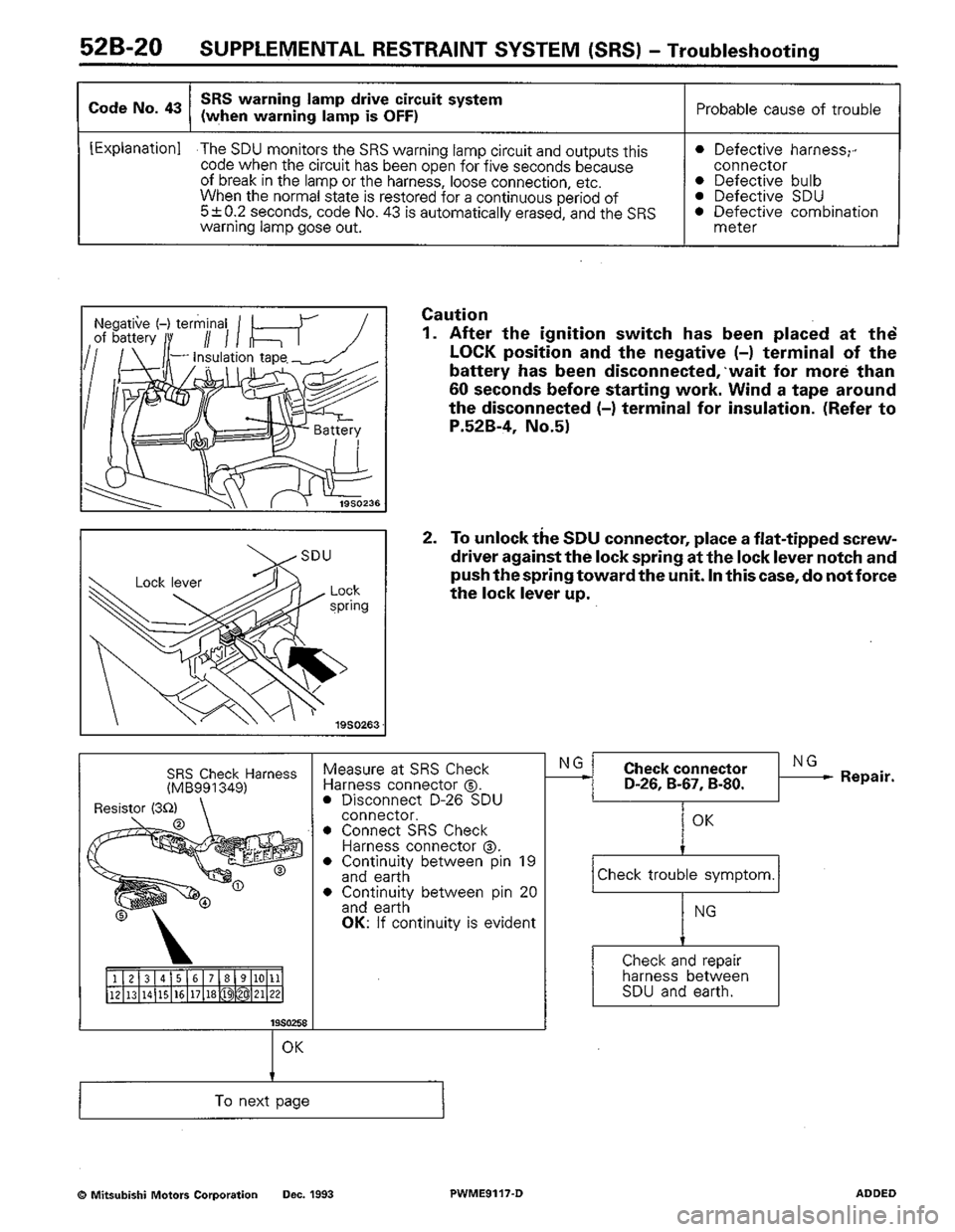 MITSUBISHI COLT 1992 Workshop Manual MITSUBISHI COLT 1992 Workshop Manual