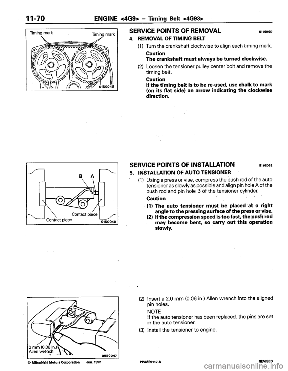 MITSUBISHI COLT 1992 Workshop Manual MITSUBISHI COLT 1992 Workshop Manual