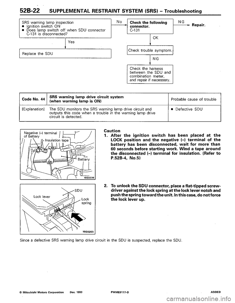 MITSUBISHI COLT 1992 Workshop Manual MITSUBISHI COLT 1992 Workshop Manual