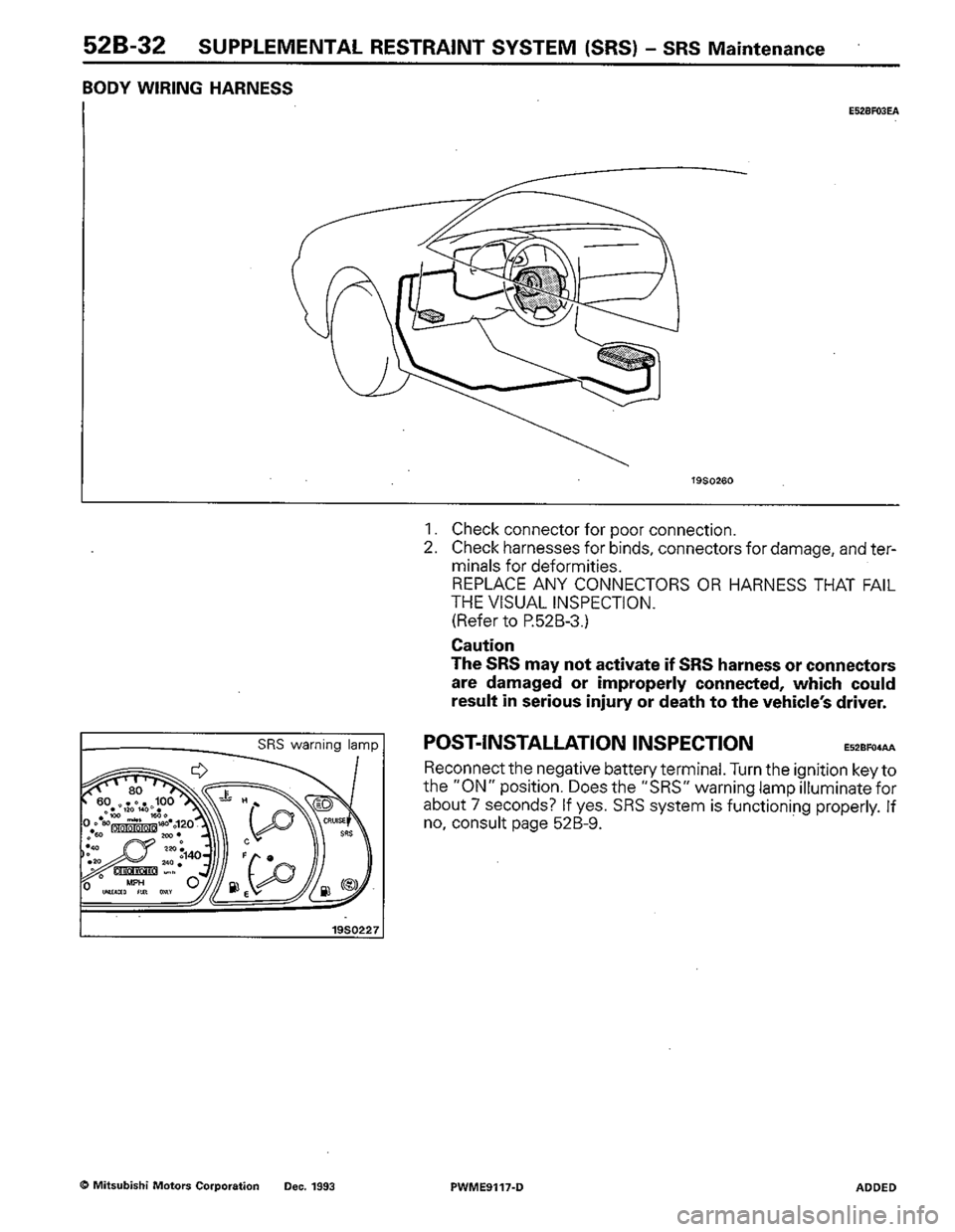 MITSUBISHI COLT 1992  Workshop Manual 
